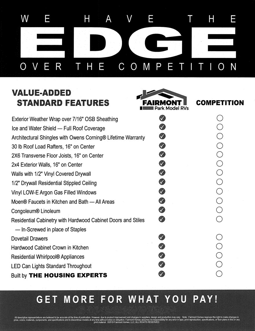 Fairmont Advantages